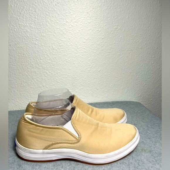 KEDS CHAMPION Canvas Size 9.5 Beige Tan‎ and White Comfort Shoes slip on - Picture 1 of 7